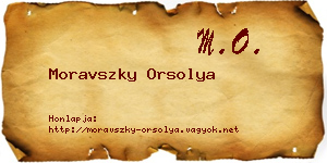Moravszky Orsolya névjegykártya